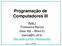 Programação de Computadores III