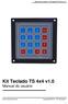 Kit Teclado TS 4x4 v1..0 Manual do usuário
