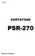 YAMAHA PORTATONE PSR-270. Manual do Proprietário