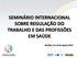 SEMINÁRIO INTERNACIONAL SOBRE REGULAÇÃO DO TRABALHO E DAS PROFISSÕES EM SAÚDE. Brasília, 13 a 16 de agosto 2013.