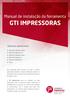 GTI IMPRESSORAS. Manual de instalação da ferramenta. Sistemas operacionais