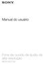 Fone de ouvido de áudio de alta resolução MDR-NC750