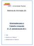 Sistemas de Informação (SI) Orientações para o Trabalho Integrado 2º/3º semestres de 2011