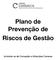 Plano de Prevenção de Riscos de Gestão. Incluindo os de Corrupção e Infracções Conexas