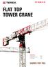 CTT 161B1-8 TS FLAT TOP TOWER CRANE. Specifications: Capacity at max length: