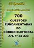 Questões Fundamentadas do Código Eleitoral art. 1º a 233