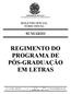 REGIMENTO DO PROGRAMA DE PÓS-GRADUAÇÃO EM LETRAS