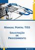 Manual Portal TISS. Solicitação de Procedimento
