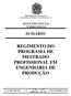 REGIMENTO DO PROGRAMA DE MESTRADO PROFISSIONAL EM ENGENHARIA DE PRODUÇÃO