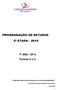 PROGRAMAÇÃO DE ESTUDOS 2ª ETAPA