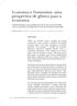 Economia e Feminismo: uma perspectiva de gênero para a economia