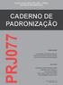 DISCIPLINA DE INSTRUMENTAÇÃO II CADERNO DE PADRONIZAÇÃO