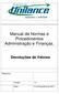 Manual de Normas e Procedimentos Administração e Finanças.