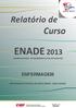 ENADE 2013 EXAME NACIONAL DE DESEMPENHO DOS ESTUDANTES ENFERMAGEM UNIVERSIDADE FEDERAL DE SANTA MARIA - SANTA MARIA