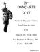 21º DANÇARTE. Sala Palma de Ouro CEC. Dias 28,29 e 30 de Abril. Rua Prudente de Moraes, 580. Centro Salto/SP. Centro de Educação e Cultura IMPRESSO