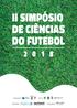 II SIMPÓSIO DE CIÊNCIAS DO FUTEBOL