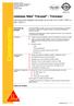 Construction. Lâminas Sika Tricosal - Tricomer. Lâminas para selagem de juntas de acordo com a DIN e DIN Descrição do produto