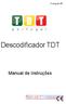 Português PT. Descodificador TDT. Manual de Instruções