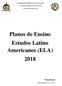 Planos de Ensino Estudos Latino Americanos (ELA) 2018