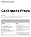 Caderno de Prova. Motorista. Companhia Melhoramentos da Capital (COMCAP) Edital de Concurso Público Simplificado n o 001/2007