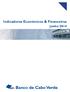 Indicadores Económicos & Financeiros. Junho Banco de Cabo Verde