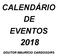 CALENDÁRIO DE EVENTOS
