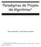 Paradigmas de Projeto de Algoritmos