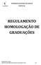 REGULAMENTO HOMOLOGAÇÃO DE GRADUAÇÕES