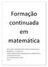 Formação continuada em matemática