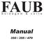 FAUB. Manual 350 / 355 / 470
