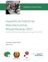 Inquérito às Indústrias Manufactureiras Moçambicanas 2017