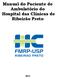Manual do Paciente de Ambulatório do Hospital das Clínicas de Ribeirão Preto