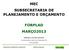 MEC SUBSECRETARIA DE PLANEJAMENTO E ORÇAMENTO FORPLAD MARÇO2013. MANOELA DUTRA MACEDO Coordenadora-Geral de Planejamento SPO/SE/MEC