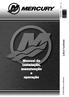 2016 Mercury Marine. Manual de instalação, manutenção e operação. 2,5/3,5 FourStroke