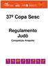 37ª Copa Sesc. Regulamento Judô. Competição Anápolis