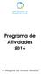 Programa de Atividades 2016