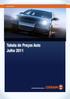Tabela de Preços Auto Julho 2011