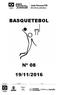 BASQUETEBOL Nº 08 19/11/2016