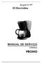 MANUAL DE SERVIÇO. Cafeteira PROMO