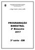 PROGRAMAÇÃO BIMESTRAL 2º Bimestre 2017