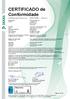 CERTIFICADO de Conformidade Certificado número Certificate number