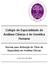 Colégio de Especialidade de Análises Clínicas e de Genética Humana. Normas para Atribuição do Título de Especialista em Análises Clínicas