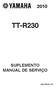 TT-R230 SUPLEMENTO MANUAL DE SERVIÇO 30S-F8197-W1