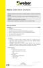 1. UTILIZAÇÕES 1 2. COMPONENTES PRINCIPAIS DO SISTEMA EXECUÇÃO DO SISTEMA weber.therm mechanic 4 6. CARACTERÍSTICAS DOS COMPONENTES 7