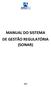 MANUAL DO SISTEMA DE GESTÃO REGULATÓRIA (SONAR)