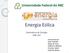 Energia Eólica. Universidade Federal do ABC. Seminários de Energia ENE 107