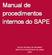 Manual de procedimentos internos do SAPE