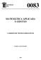 MATEMÁTICA APLICADA À GESTÃO