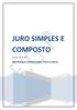 JURO SIMPLES E COMPOSTO