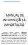 MANUAL DE INTRODUÇÃO À IMPORTAÇÃO